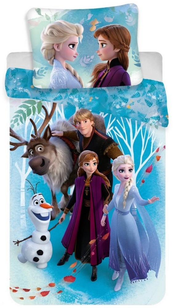 Disney Frozen Bettwäsche Wendebettwäsche Disney Frozen 2 Family 140x200 cm, 70x90 cm Baumwolle, Baumwolle, 2 teilig Bild 1