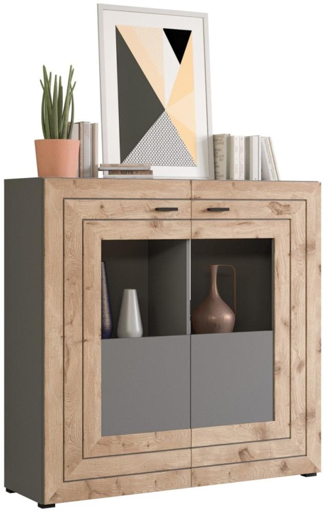 Highboard Freno - Grau / Nox Oak Bild 1