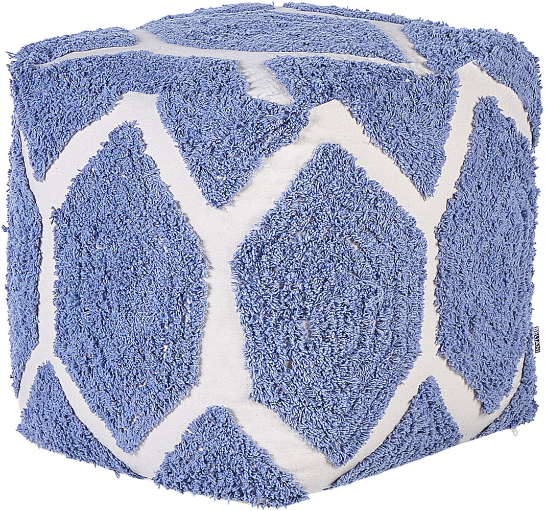 Pouf ROJHAN Blau Baumwolle 40 cm 40 cm Bild 1