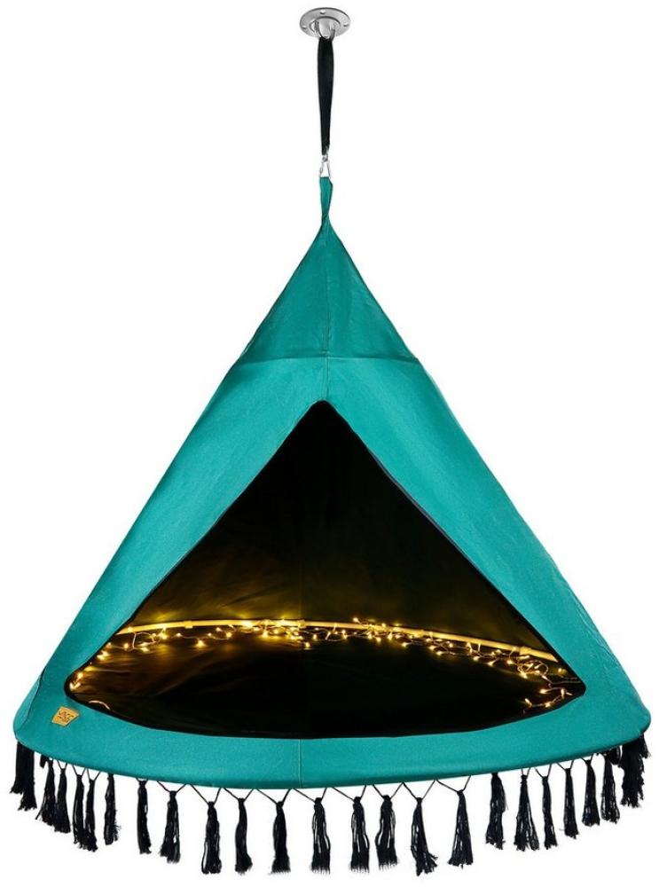 CCLIFE Hängematte Nestschaukel mit Zelt Ø120 cm Indoor Outdoor Hängehöhle Hängezelt Bild 1