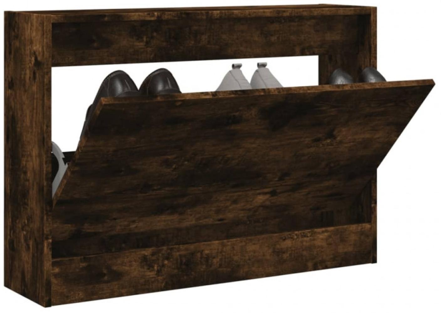 vidaXL Schuhschrank Räuchereiche 80x21x57 cm Holzwerkstoff 839914 Bild 1