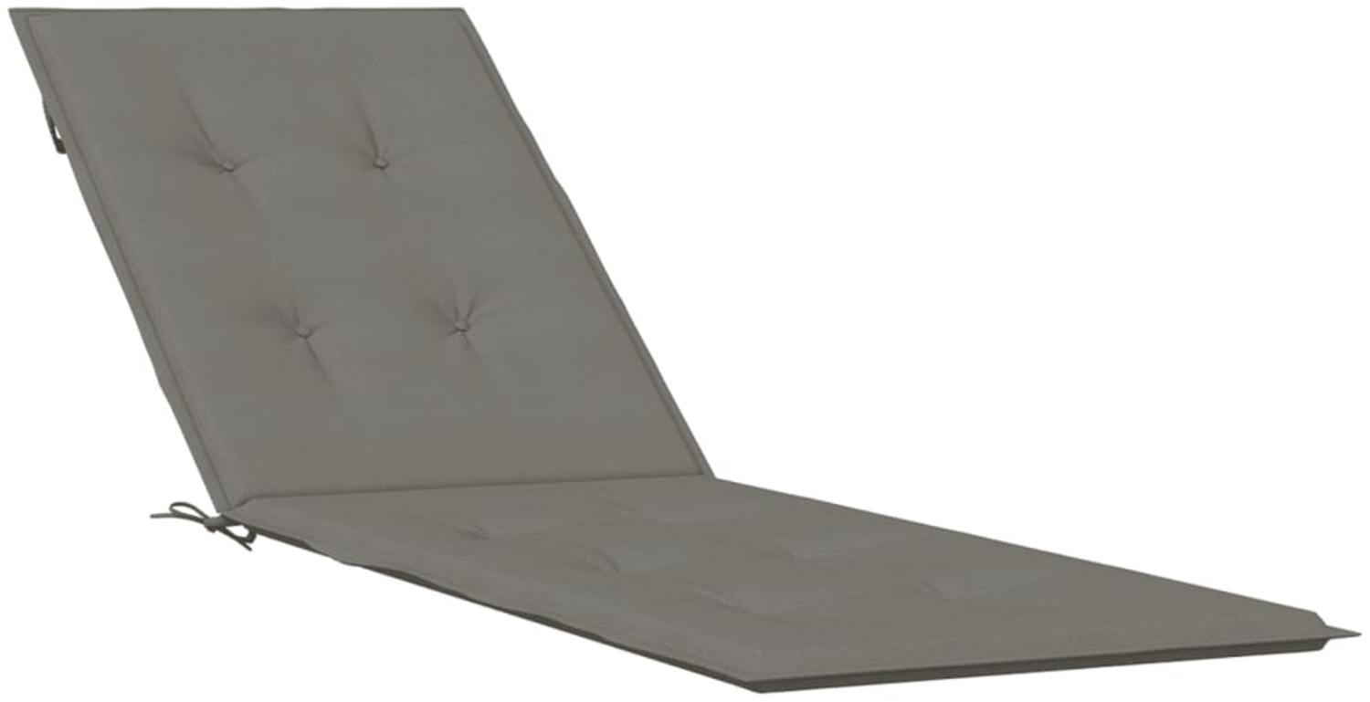 vidaXL Liegestuhl-Auflage Melange Dunkelgrau (75+105) x 50 x 4 cm Stoff 4002488 Bild 1