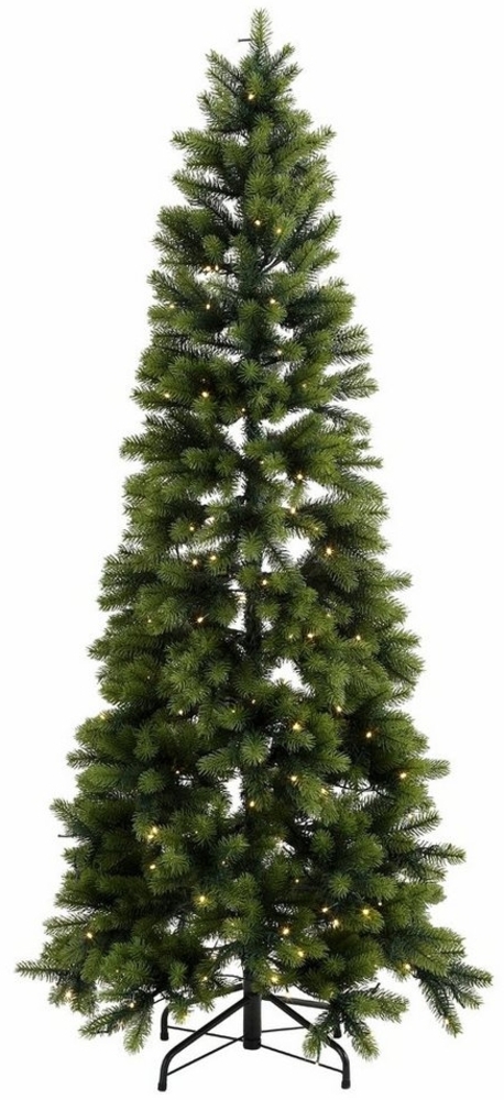 Creativ deco Künstlicher Weihnachtsbaum Weihnachtsdeko, künstlicher Christbaum, Tannenbaum, in schlanker Form, mit LED-Lichterkette Bild 1