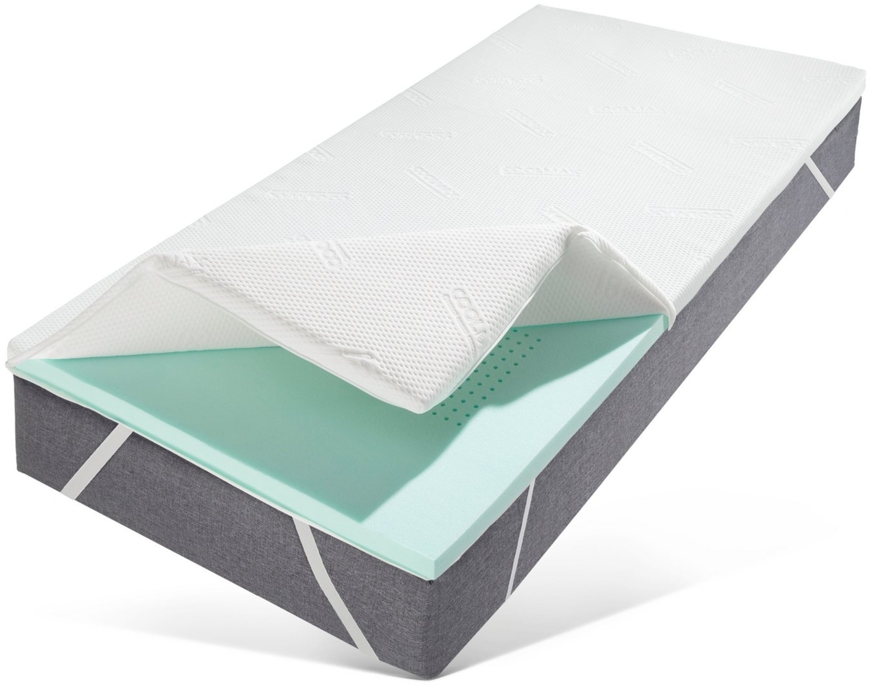 my home, Topper Aquam, Topper 90x200 cm,180x200 cm in 4 Härtegraden, 6 cm hoch, Kaltschaum, Matratze, Boxspringbett, Allergiker geeignet (Hausstauballergiker Bild 1