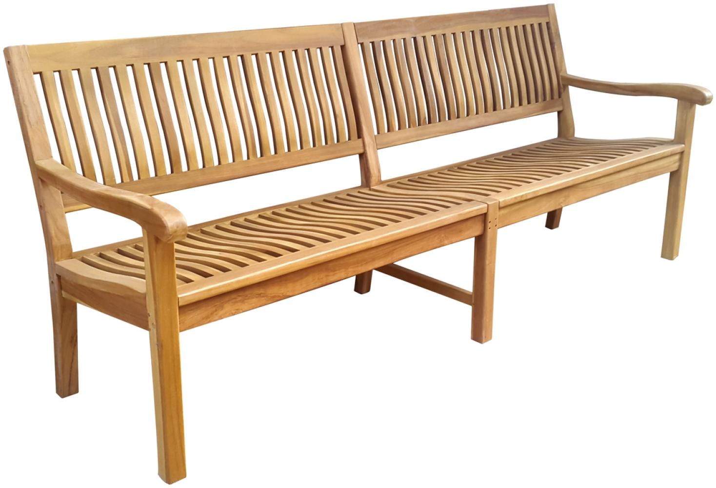 XXL Premium Teak Gartenbank Sitzbank Holzbank Teakbank Parkbank nachhaltig 200cm Bild 1