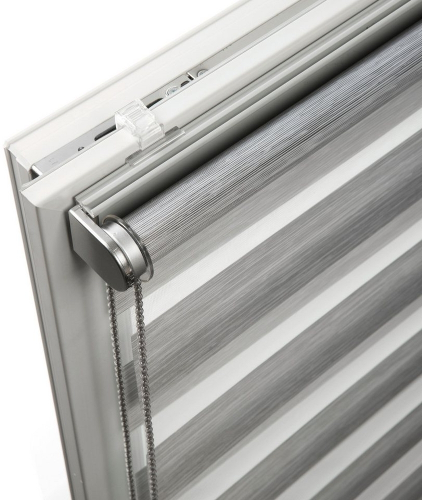 Doppelrollo Tilda, SCHÖNER WOHNEN-Kollektion, transparent, mit Bohren/ohne Bohren, freihängend, Klemmfix, geklemmt, silberne oder weiße Rollo-Technik Bild 1