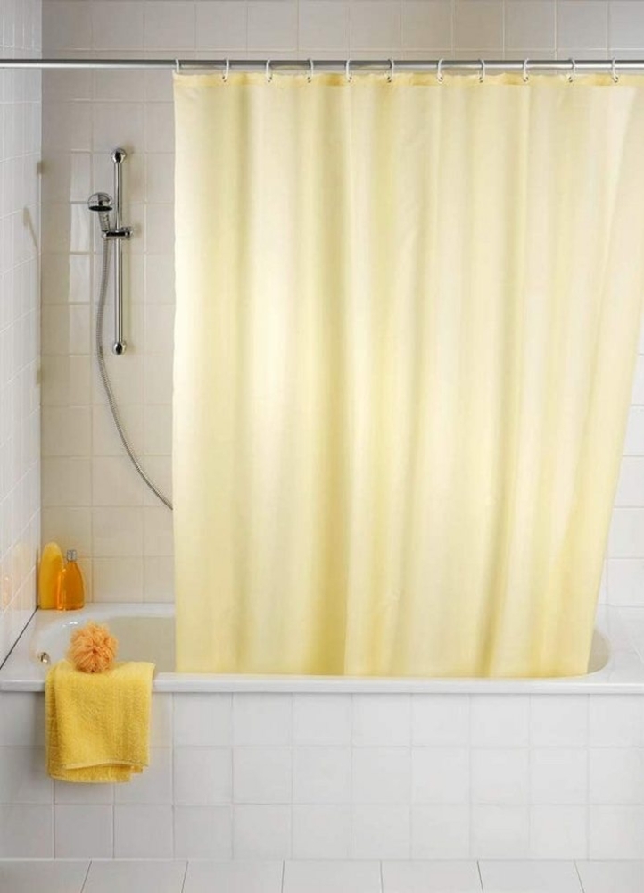 WENKO Duschvorhang Badevorhang waschbar, mit 12 Duschvorhangringen, 100 % Polyester Bild 1