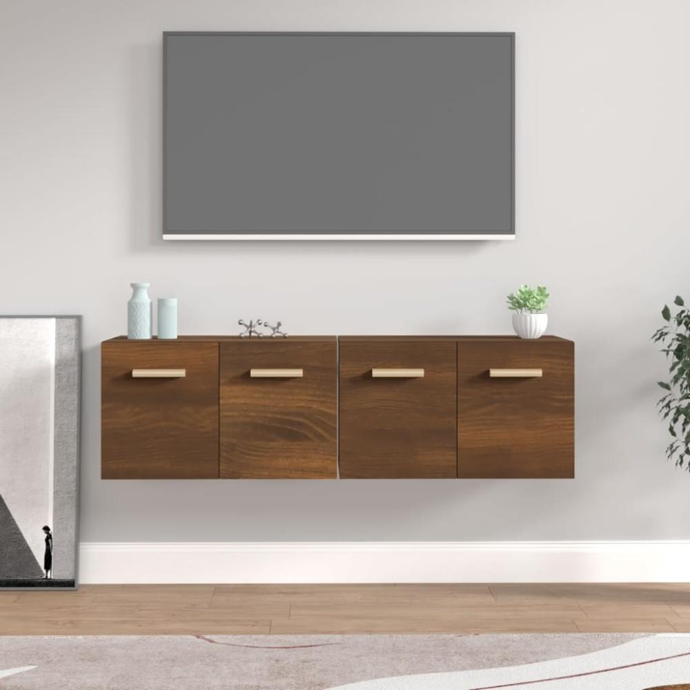 vidaXL Wandschränke 2Stk Braun Eichen-Optik 60x36,5x35cm Holzwerkstoff 3115635 Bild 1