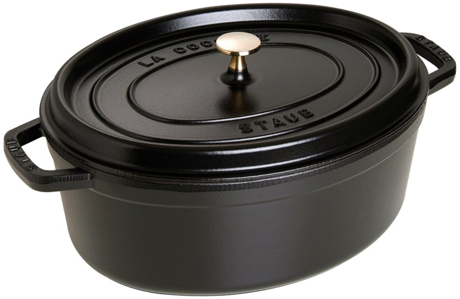Staub LA Cocotte Mini Oval 250 ML Schwarz Kokilka Gusseisen-Auflaufform mit Deckel Bild 1