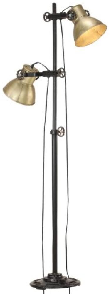vidaXL Stehlampe 2-flammig Messing E27 Gusseisen 320584 Bild 1