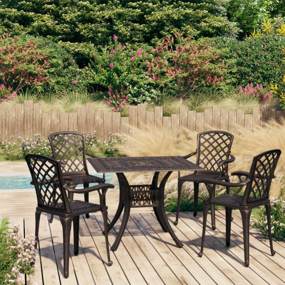 vidaXL 5-tlg. Bistro-Set Aluminiumguss Bronzen 3070613 Bild 1