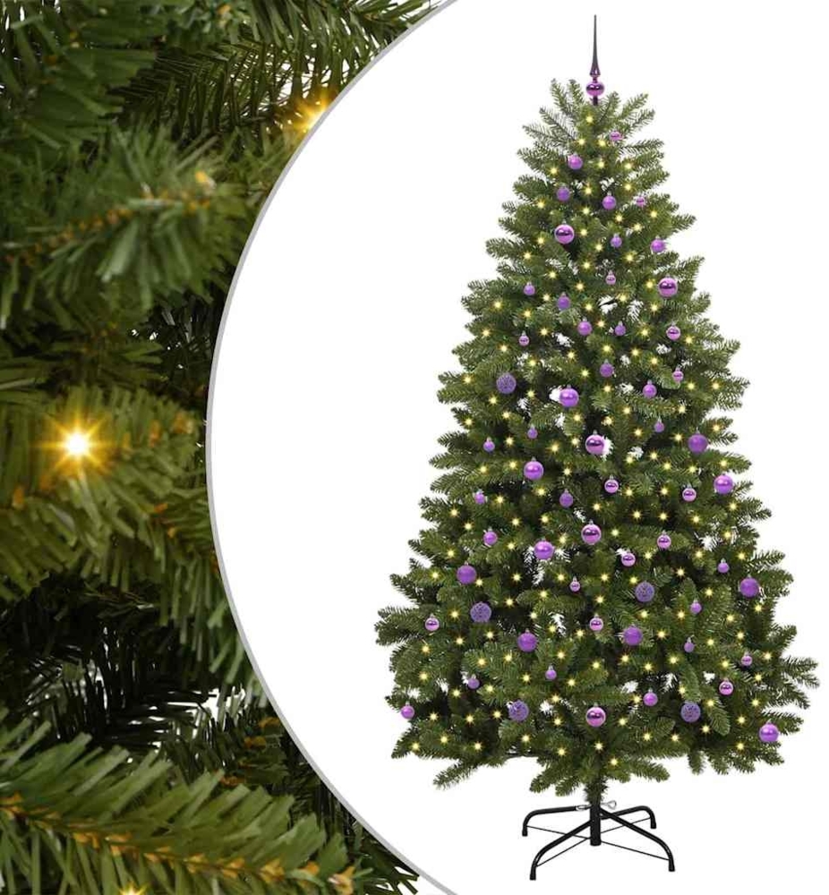 vidaXL Künstlicher Weihnachtsbaum Grün 240 cm PVC und Metall 3395709 Bild 1