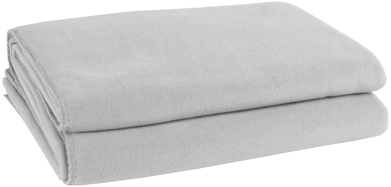 Zoeppritz Soft-Fleece light grey mel. 180x220 103291-920 Bild 1