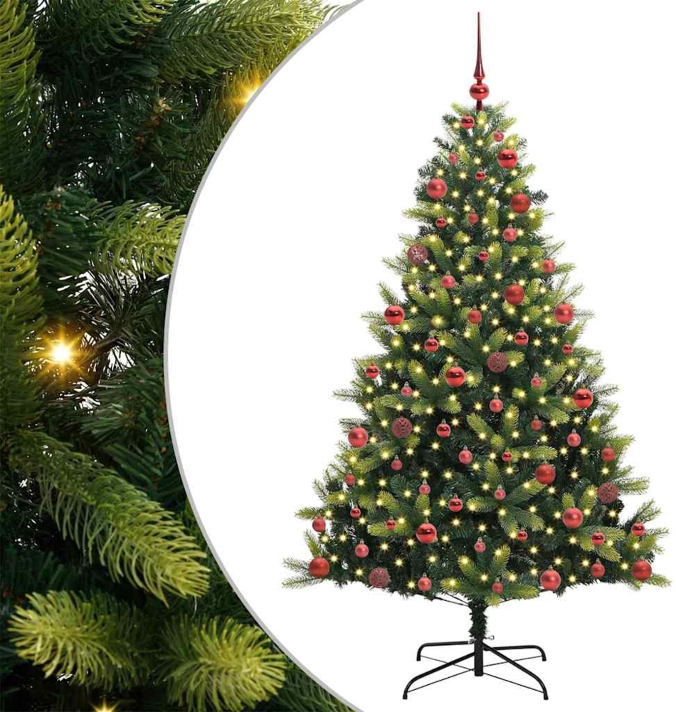 vidaXL Künstlicher Klapp-Weihnachtsbaum mit 300 LEDs Grün 180 cm 3395991 Bild 1