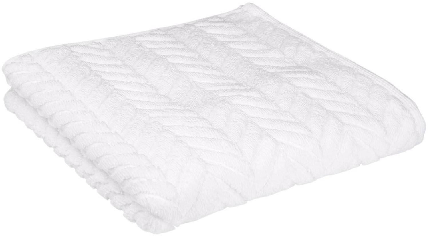 Ross Uni Handtücher Sensual Skin 9001 Zopfmuster|Handtuch 50x100 cm| weiss Bild 1