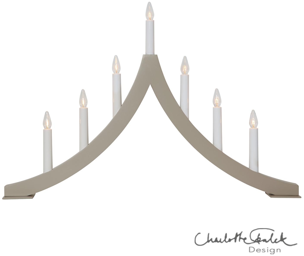 Lichterbogen ,Pagod', 7-flammig, Holz, beige Bild 1