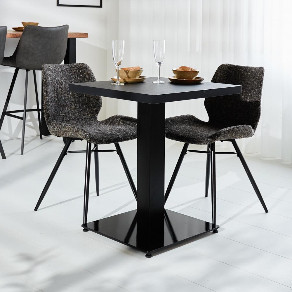 Bartisch Robin quadratisch schwarz 80x80 cm Bild 1