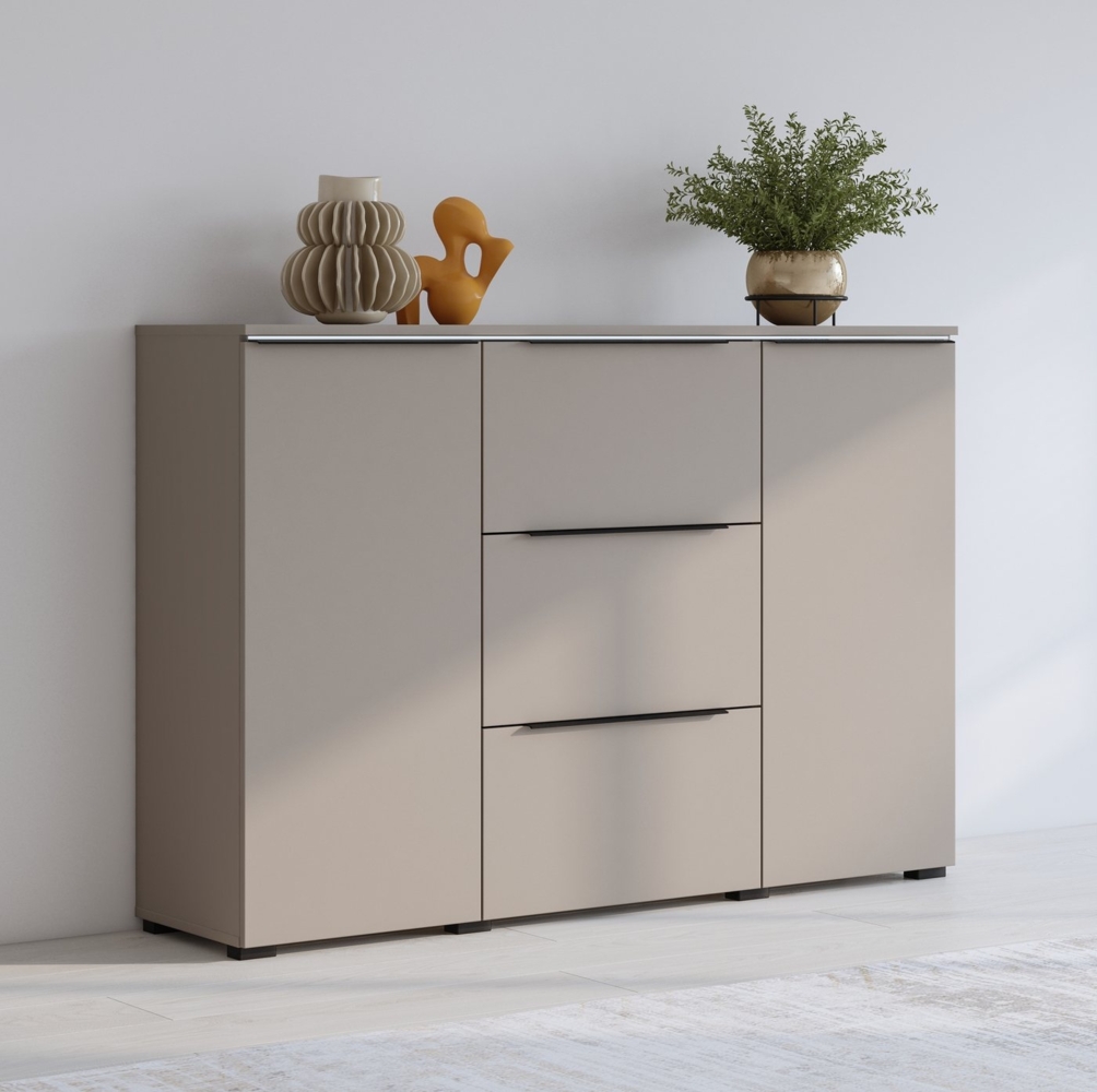 INOSIGN Sideboard Tana, Breite 132 cm, moderne Kommode 3 SK,2 Trg, Schubladenschrank,Anrichte mit viel Stauraum, Einlegeböden verstellbar Bild 1