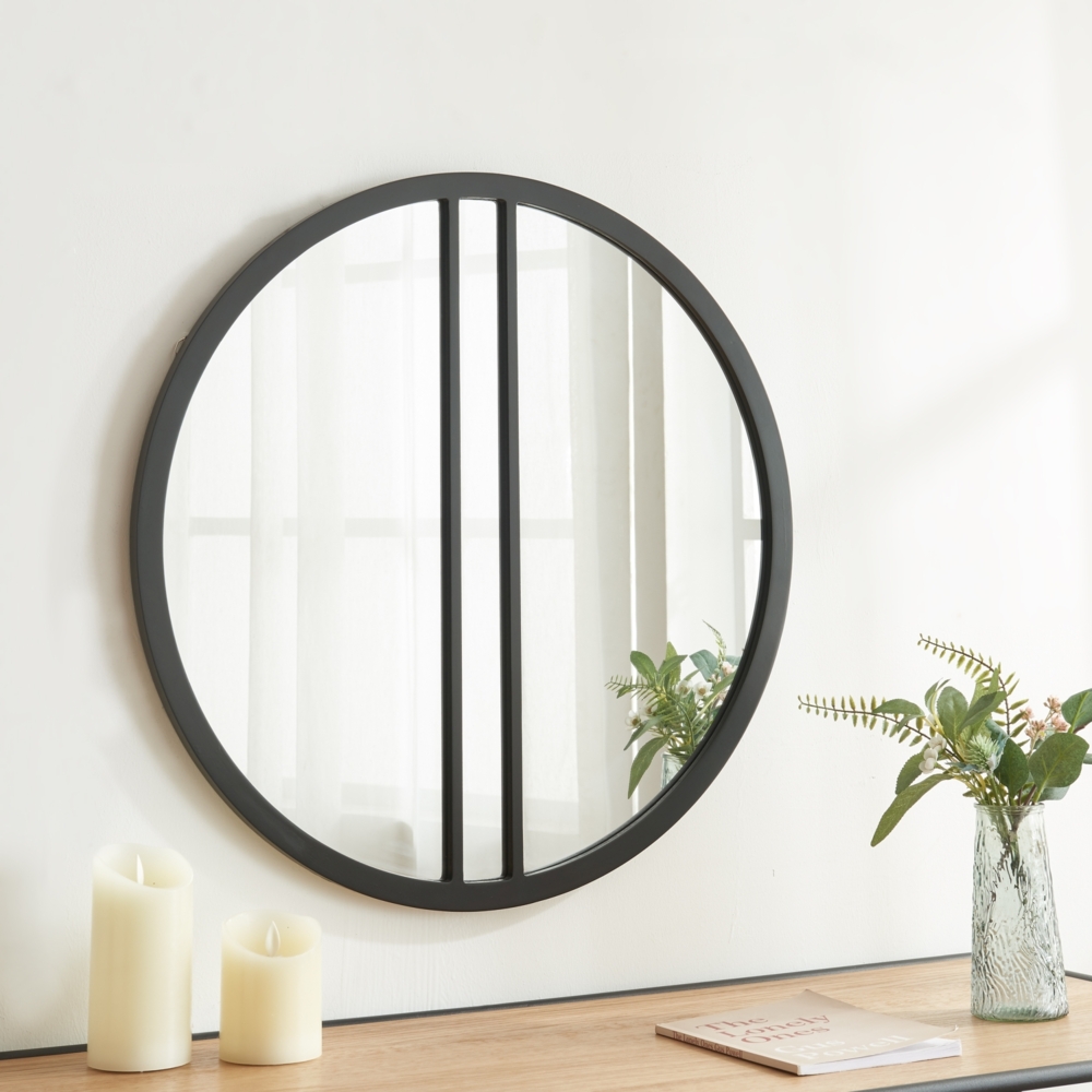 Wandspiegel Suomussalmi Ø60 cm Schwarz [en. casa] Bild 1