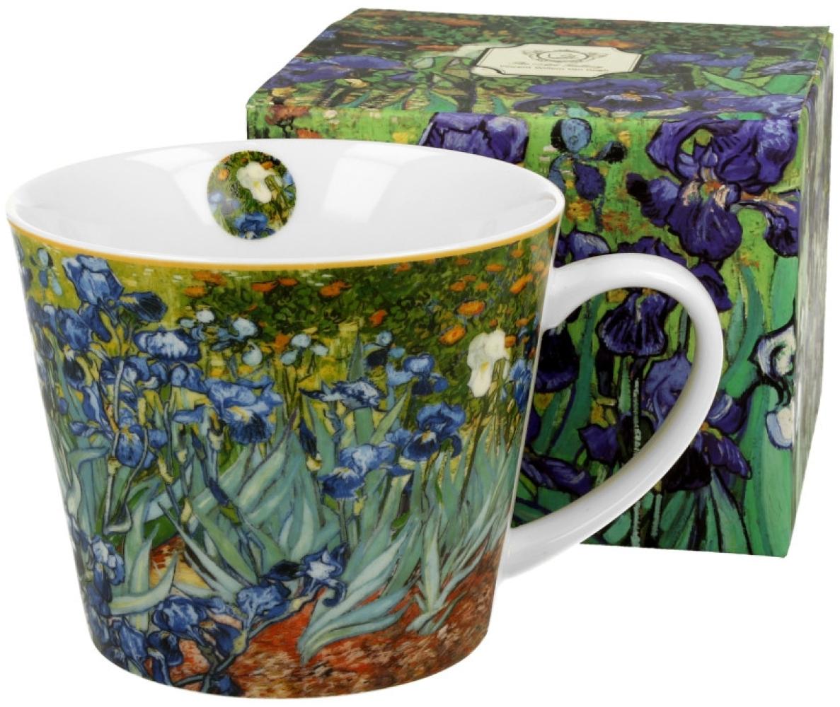 DUO ART GALLERY Becher 610 ml IRISES New Bone China Porzellan Bild 1