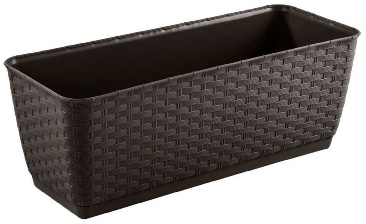 Prosperplast Pflanzkübel DRL400PW, Rechteckiger Blumentopf mit Haken Ratolla Anthrazit/Umbra/Weiß Bild 1