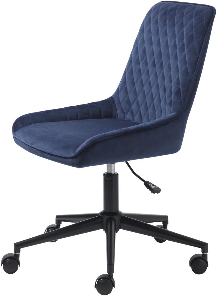 Milton Bürostuhl velour blau Drehstuhl Schreibtischstuhl Computer Büro Dreh Bild 1