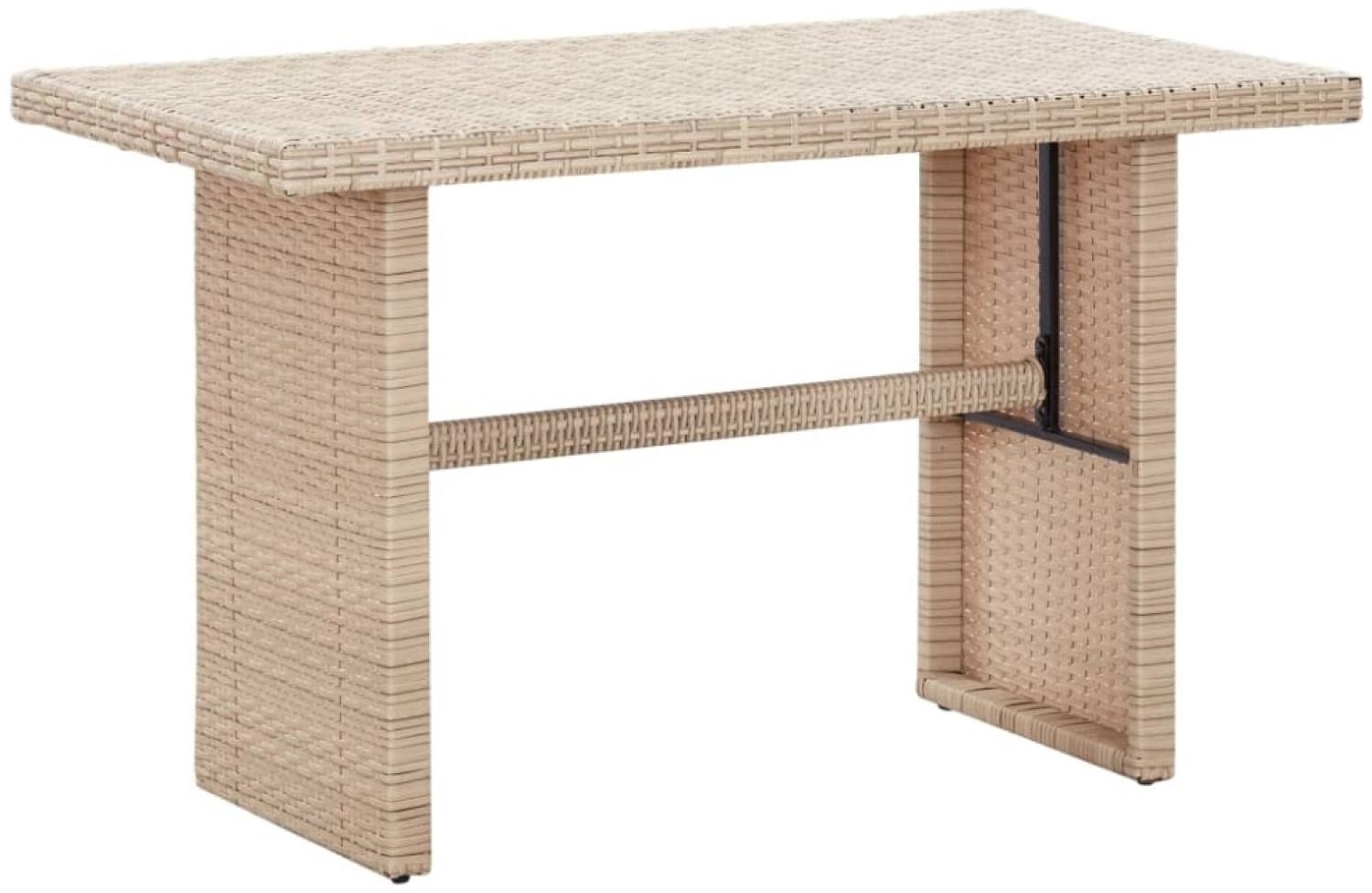 vidaXL Gartentisch Beige 110x60x67 cm Poly Rattan 46444 Bild 1