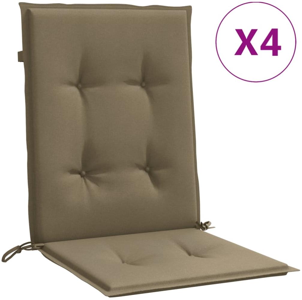 vidaXL Niedriglehner-Auflagen 4 Stk. Melange Taupe 100x50x4 cm Stoff 4002470 Bild 1