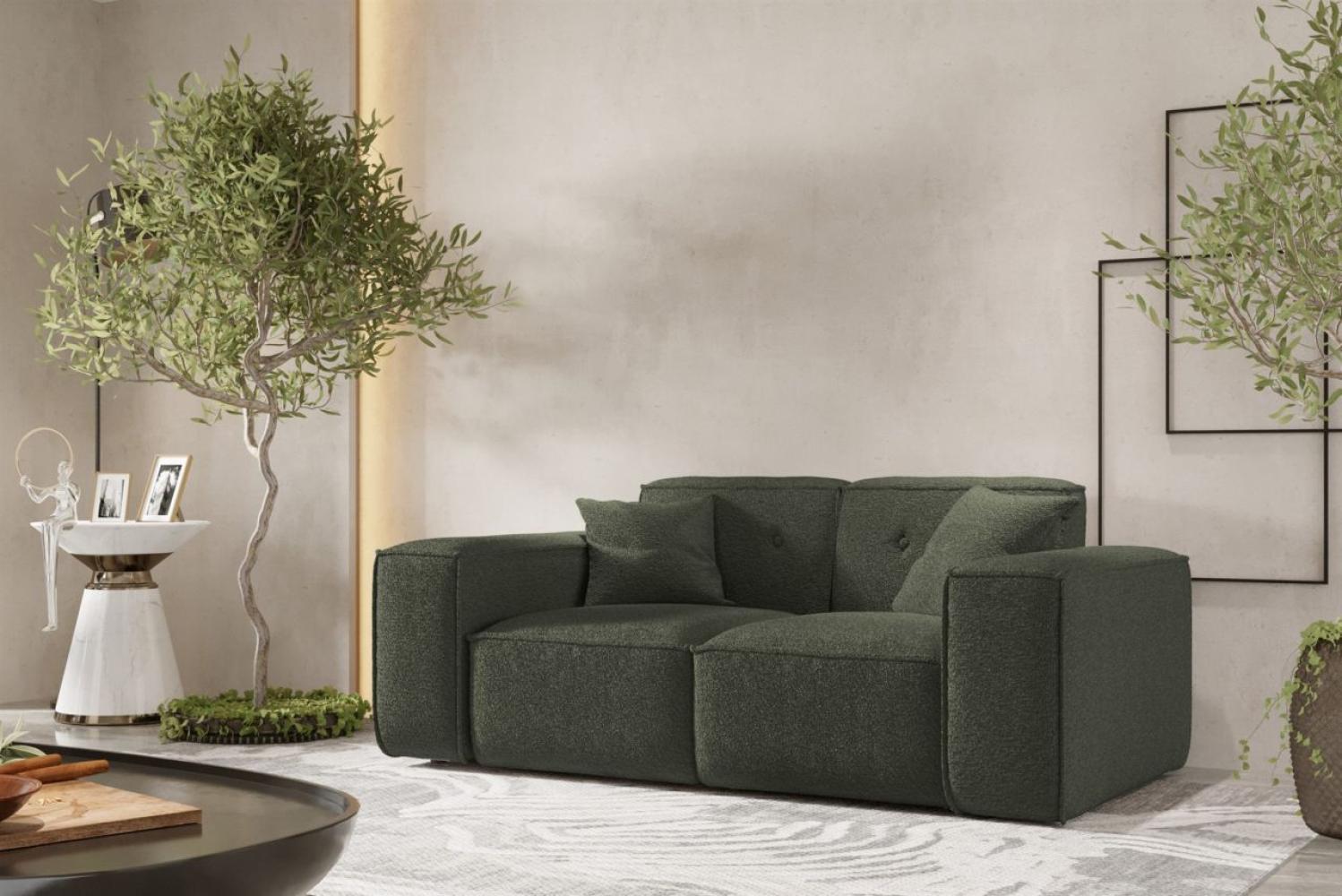 Sofa Designersofa CESINA 2-Sitzer in Stoff Ascot Bukla Winter Moss Bild 1