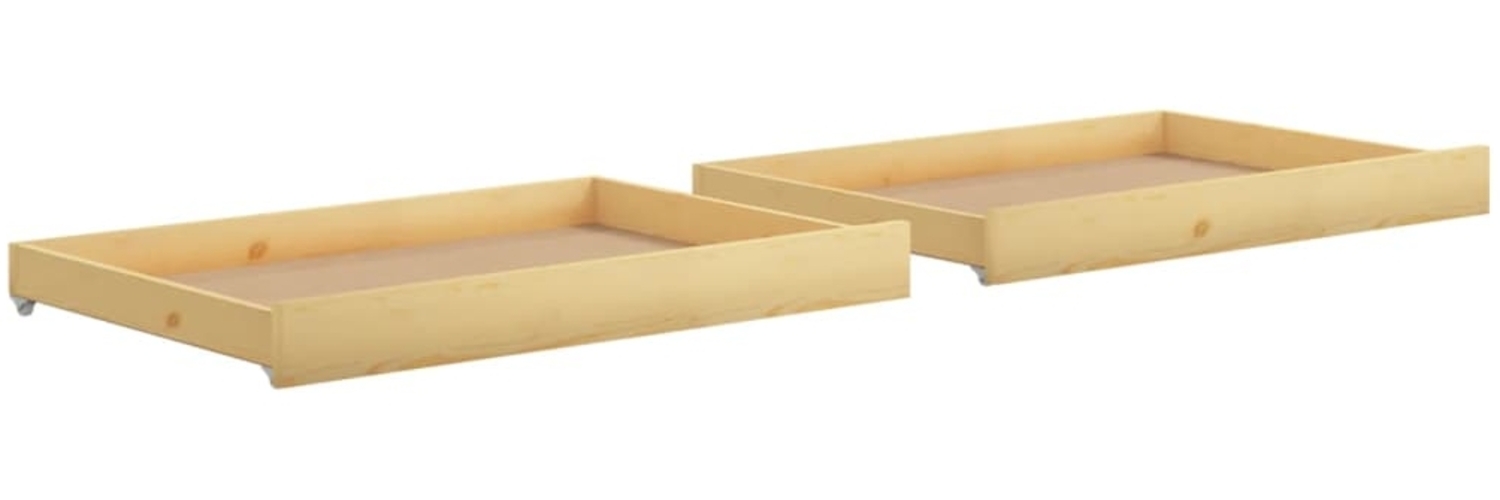 Schubladen für Tagesbetten 2 Stk. Kiefer Massivholz Bild 1