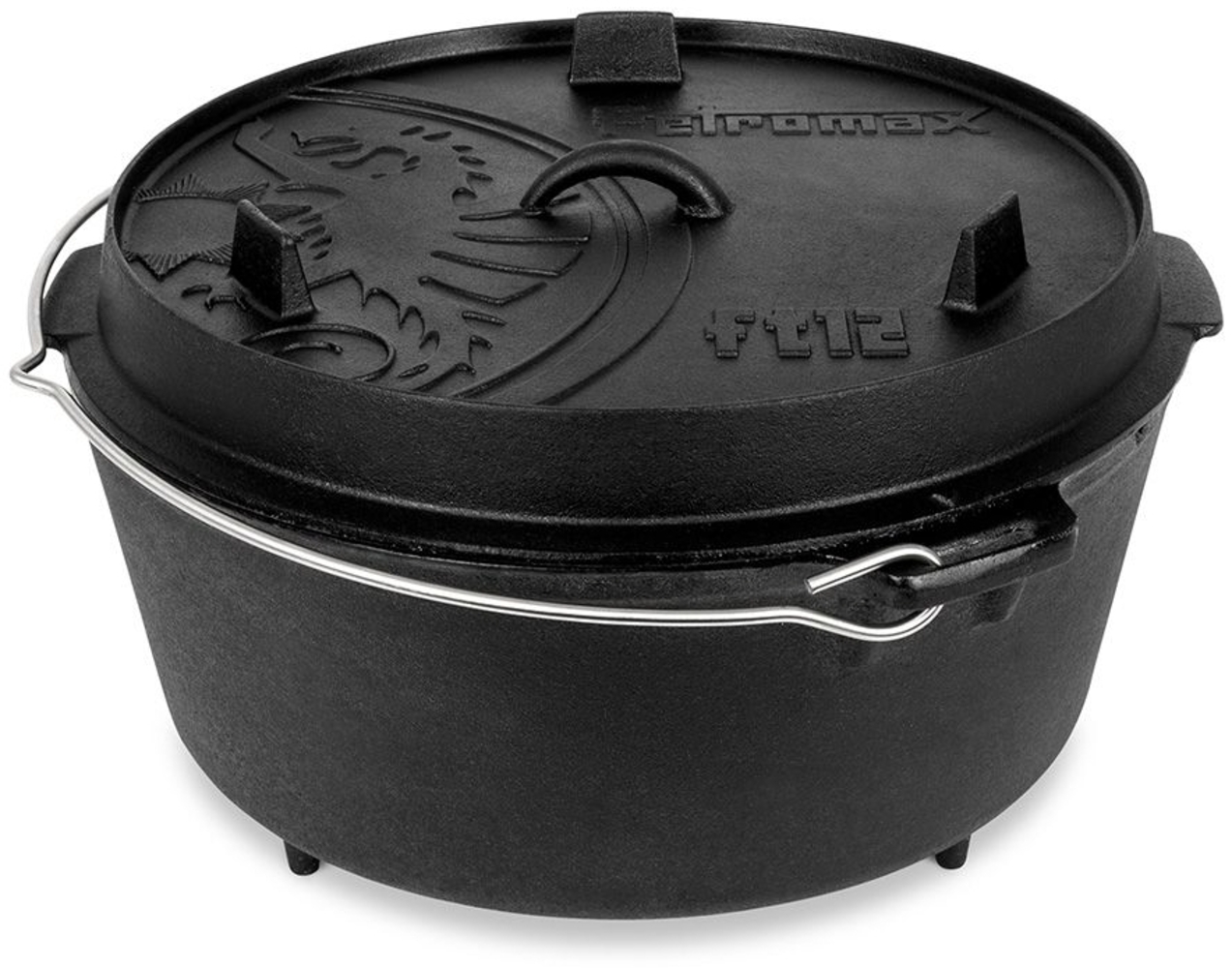 Petromax Feuertopf ft12 mit Füßen 10,8 Liter Gusseisen 42 x 24 x 36,8 cm Dutch Oven Bild 1