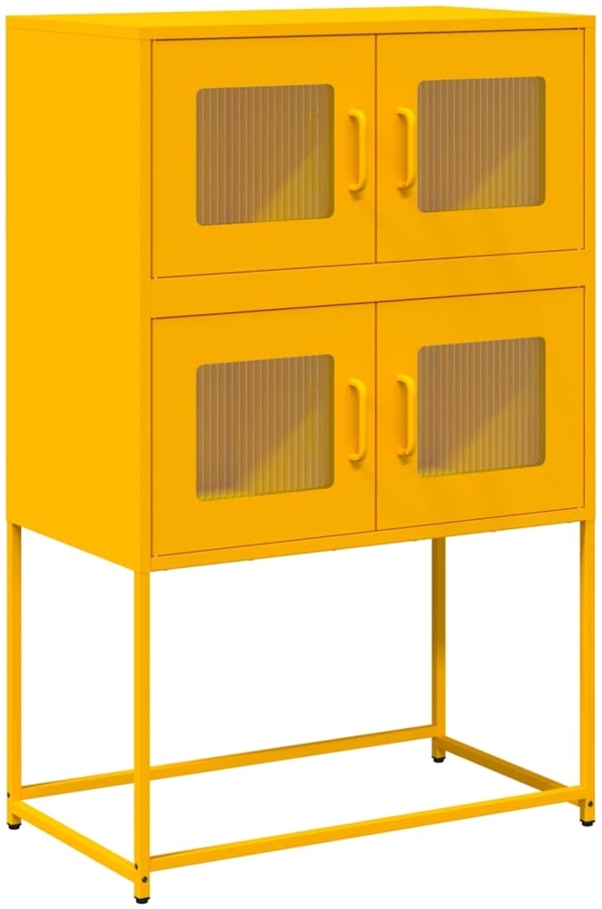 vidaXL Highboard Senfgelb 68x39x107 cm Stahl 853347 Bild 1
