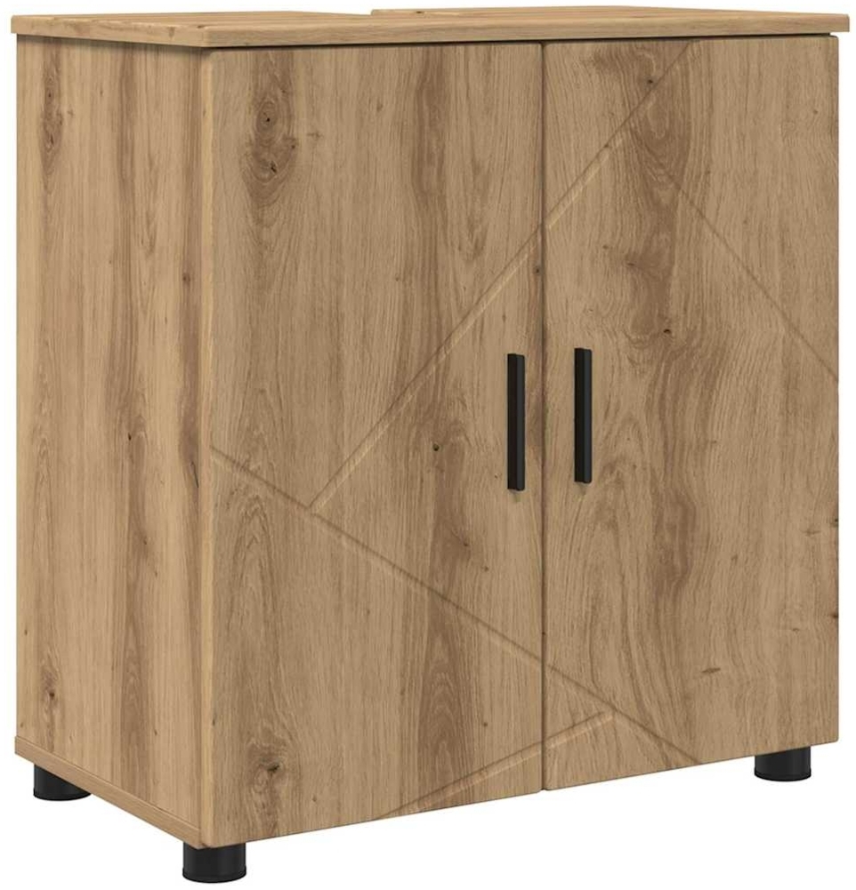 vidaXL Badezimmerschrank mit Speicher Artisan-Eiche 61 x 35 x 64 cm 883293 Bild 1