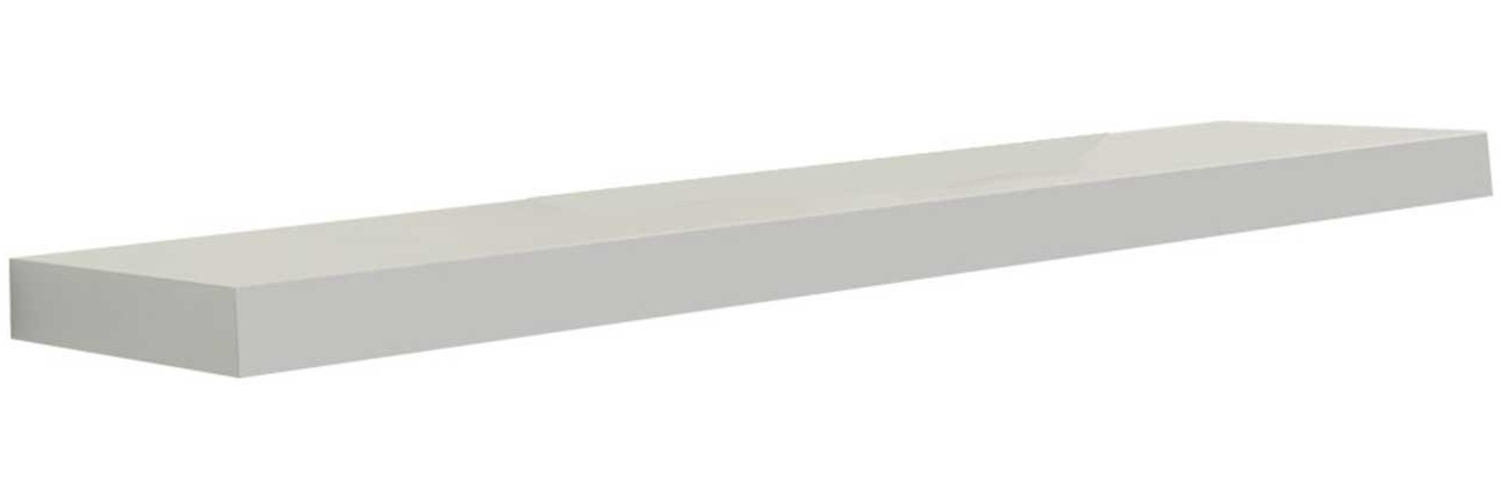 Wandregal Sheffield 80 / Shelvy 80, Holzwerkstoff, Weiß, 80 x 4 x 24 cm Bild 1