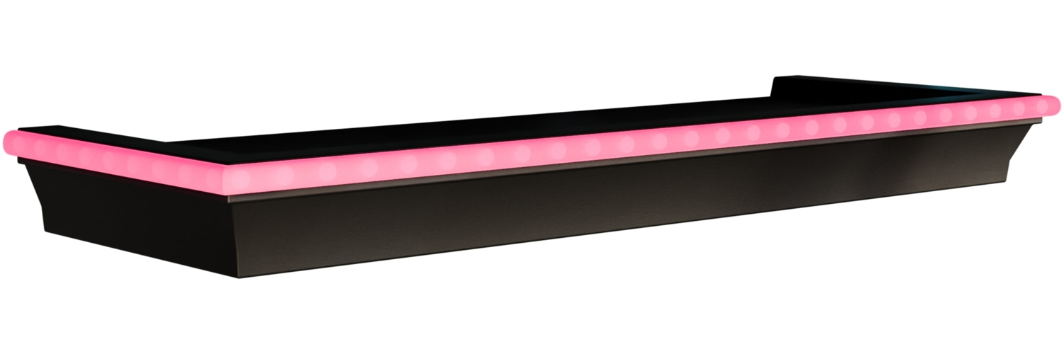 Wandboard Wanadie (Farbe: Schwarz, mit Rosa LED Beleuchtung) Bild 1