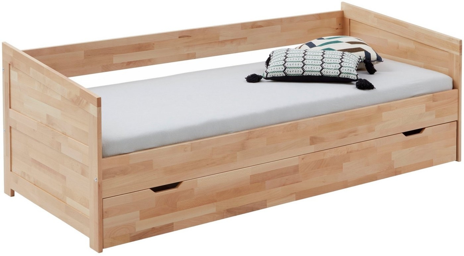 Relita 'Nina' Funktionsbett aus massiver Buche natur, inkl.Bettschublade und Lattenrost Bild 1