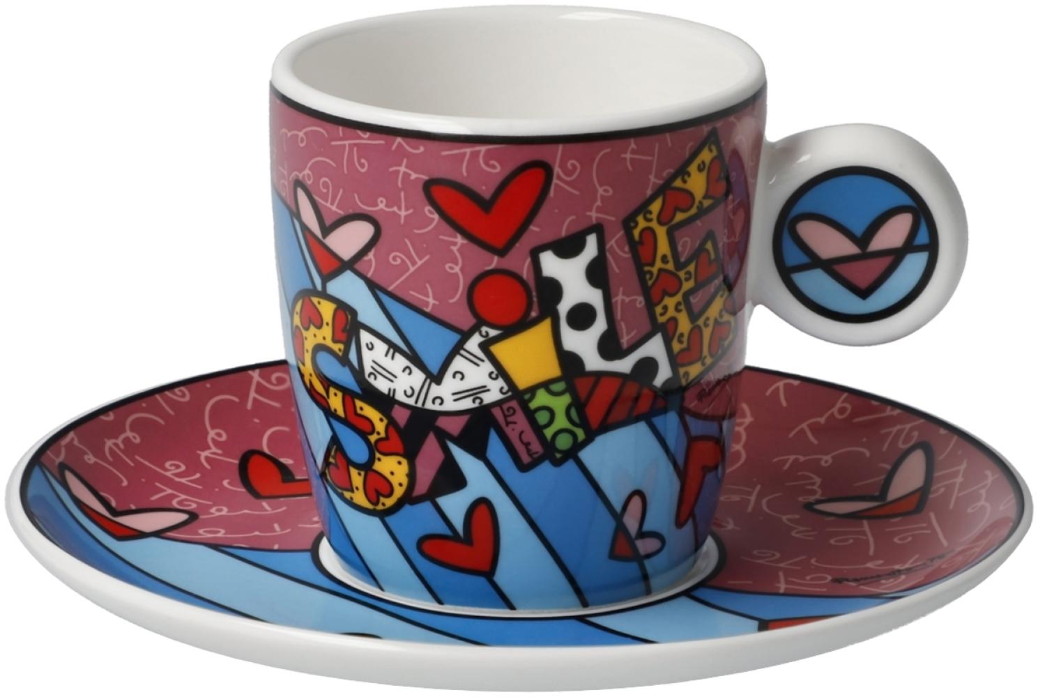 Goebel Espressotasse Romero Britto - Smile, Tasse, Becher, Fine Bone China, Bunt, 100 ml, 66452851 Bild 1