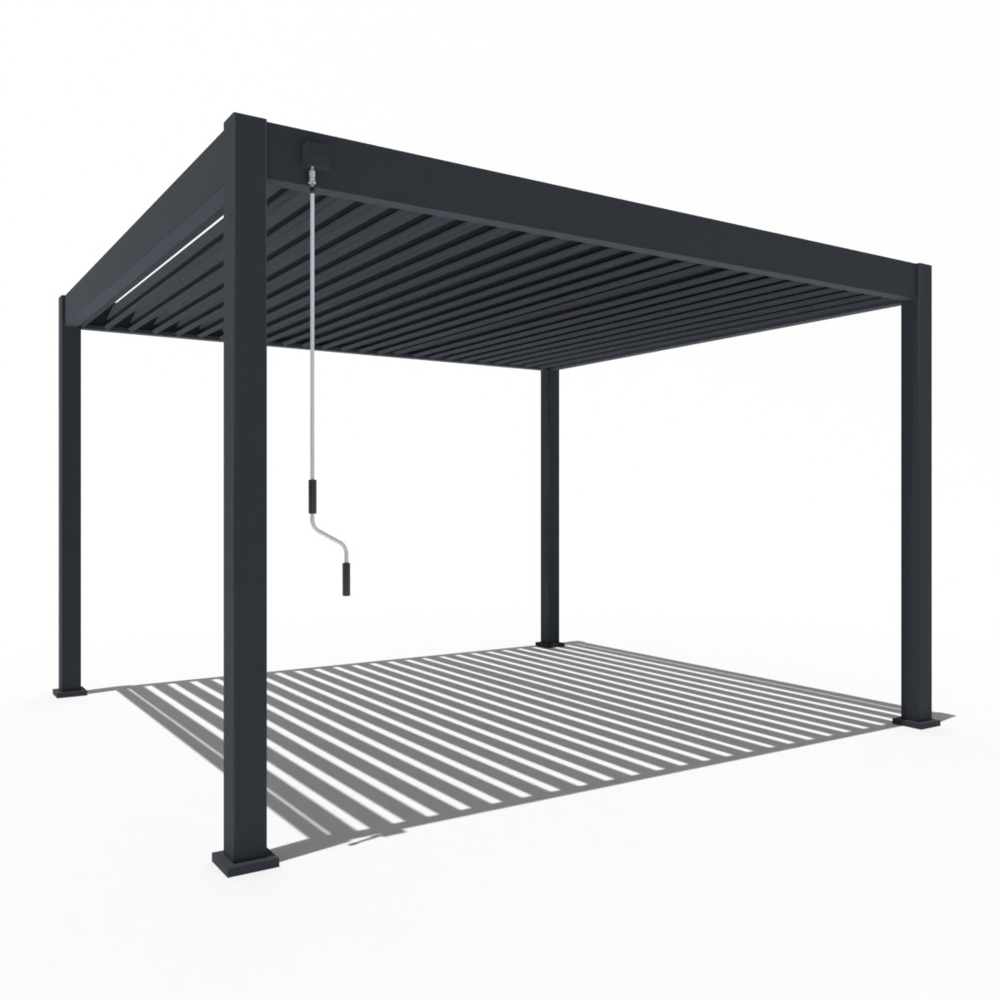 Weide Deluxe | Pergola Voll Aluminium freistehend | 3,6 x 4 M | Lamellendach anthrazit Bild 1