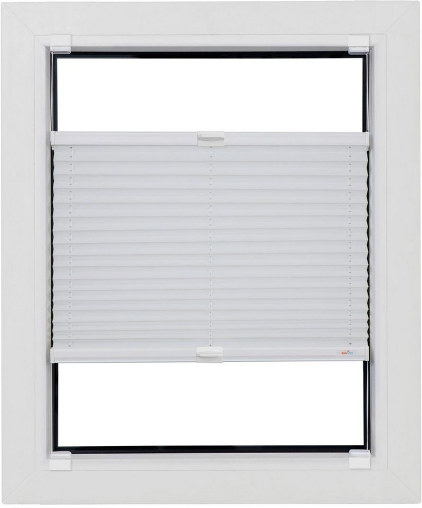 sunlines Plissee Budget Crepe, Lichtschutz, ohne Bohren, verspannt, Haftfix, Haftfix, glatt Bild 1