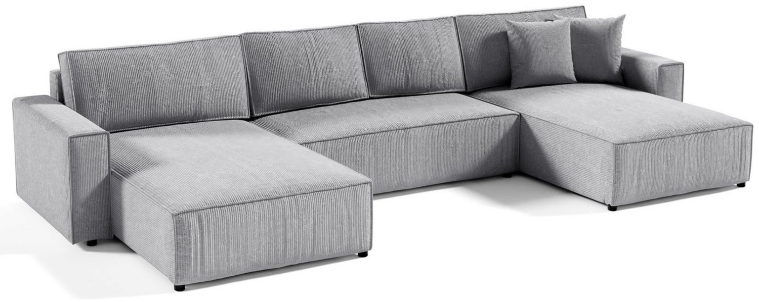 Compleo Ecksofa U-Form mit Bettkasten und Schlaffunktion BOSTON U, Breite: 390 cm, Modern Stil, Wohnzimmer Bild 1