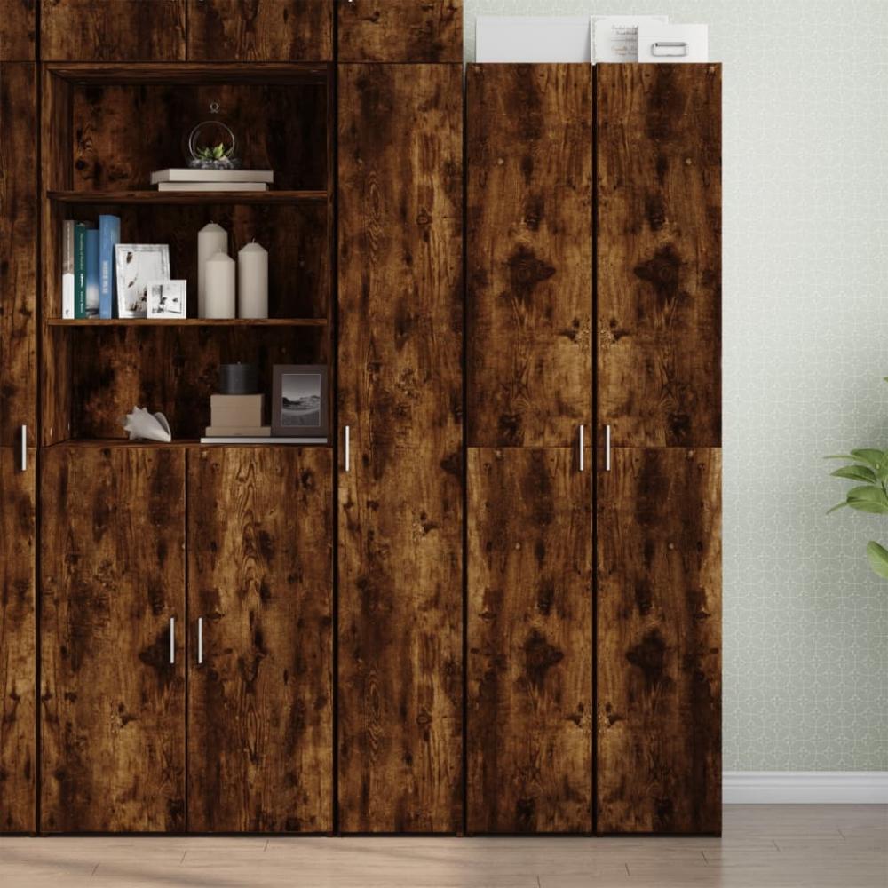 vidaXL Highboard Räuchereiche 30x42,5x185 cm Holzwerkstoff 3281396 Bild 1