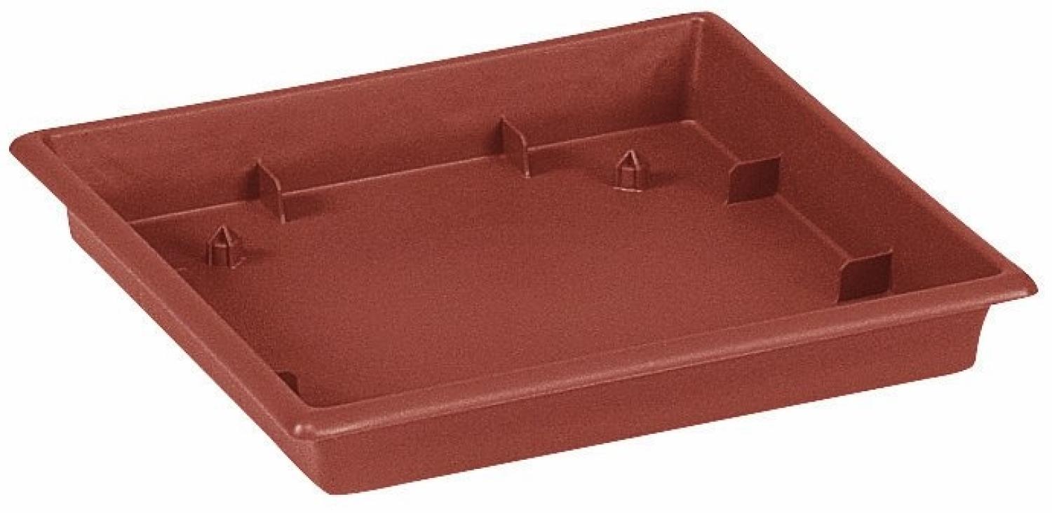 Emsa 504186 Blumenkübeluntersetzer quadr. 35,5 x 35,5 cm terracotta TERRA GRANDE Bild 1