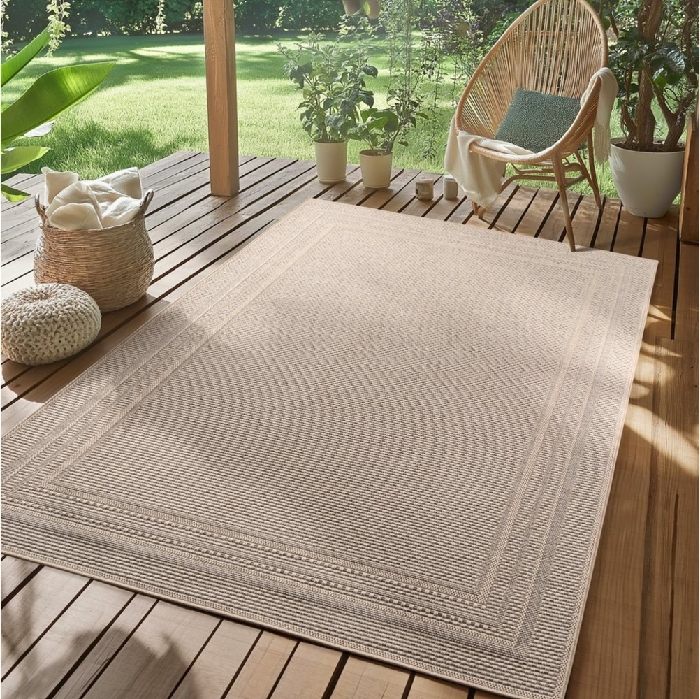SIMPEX24 Outdoorteppich Boho Design, Läufer, Höhe: 5 mm, Outdoor Teppich Wetterfest Modern Design Wohnzimmer Küchen Terrasse Bild 1
