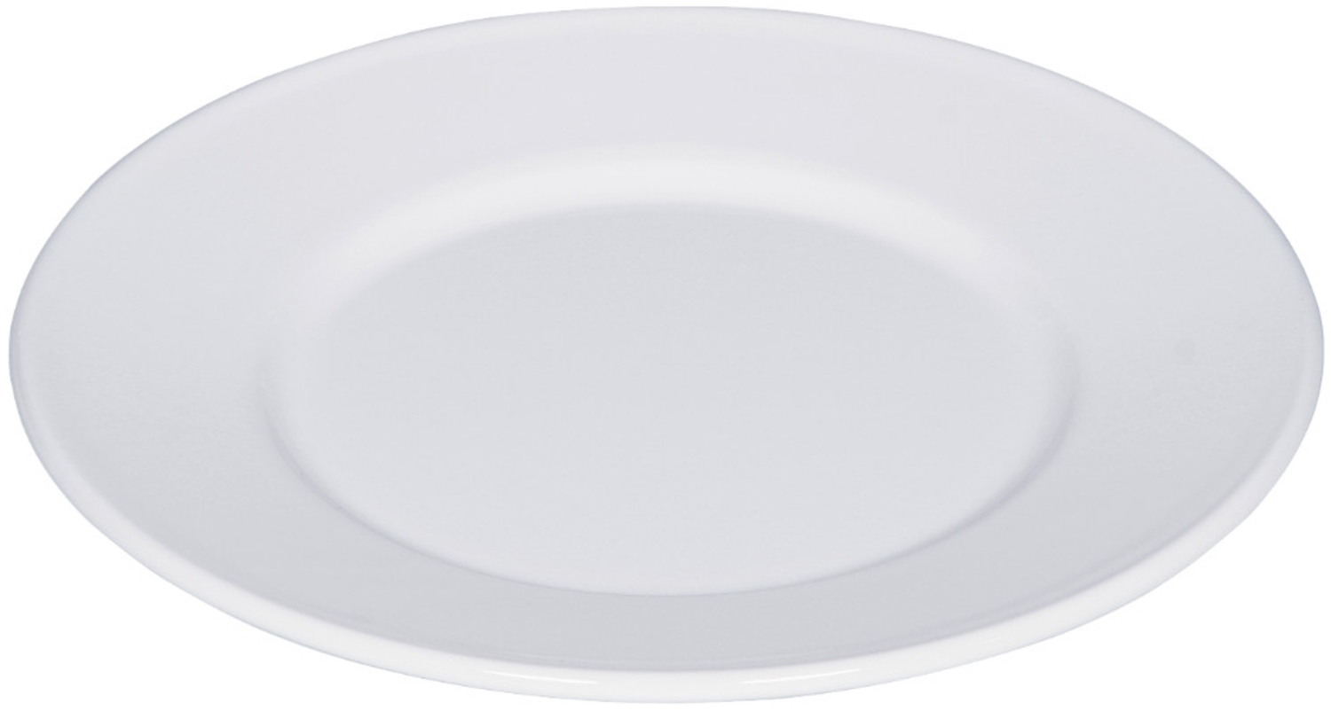 RIESS 0302-033 Teller flach 21 cm, Classic Weiss / Emailleteller Bild 1