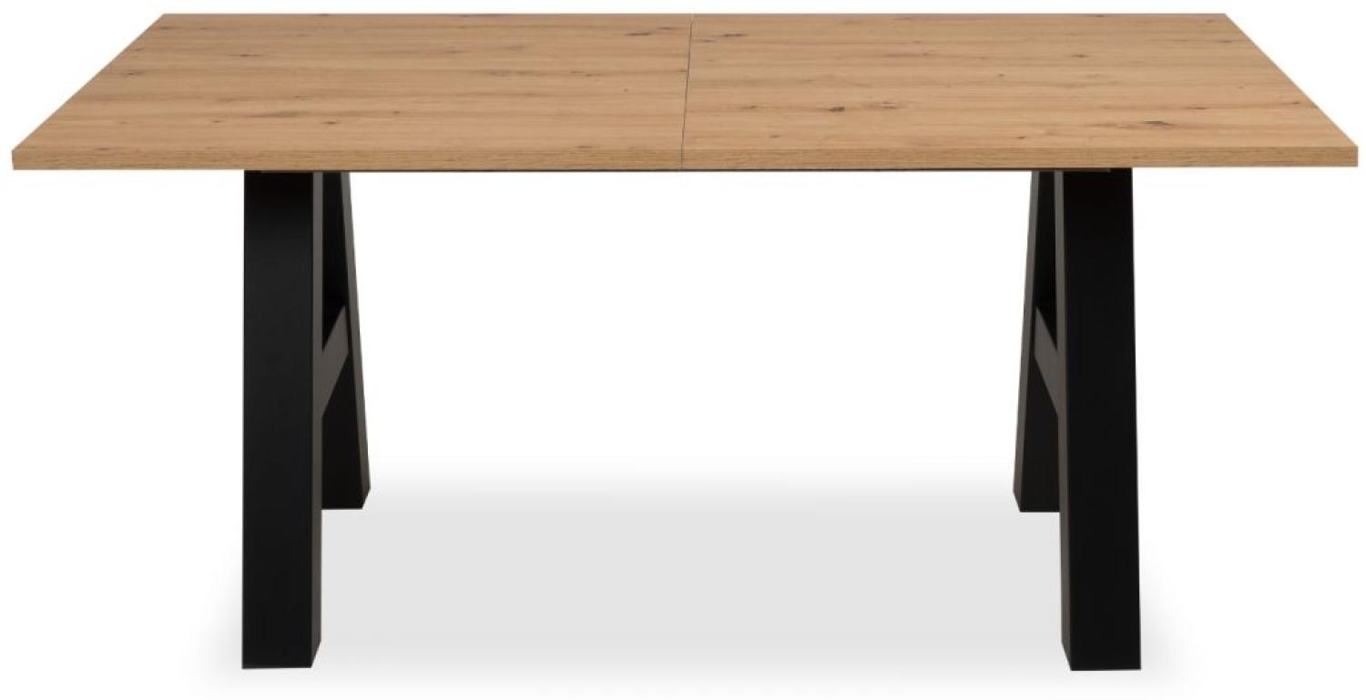 Esstisch Granada in Artisan Eiche und schwarz ausziehbar 157 - 234x90 cm Bild 1