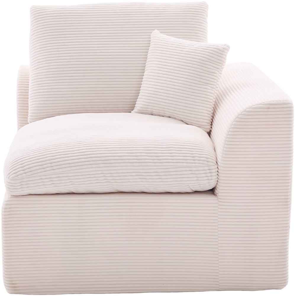 LVHOM Modulares Eckteil 1 St, Eckmodul mit Kissen, 1-Sitzer-Sofa aus Cordstoff, Frei kombinierbar, 101 x 102 x 84 cm Bild 1