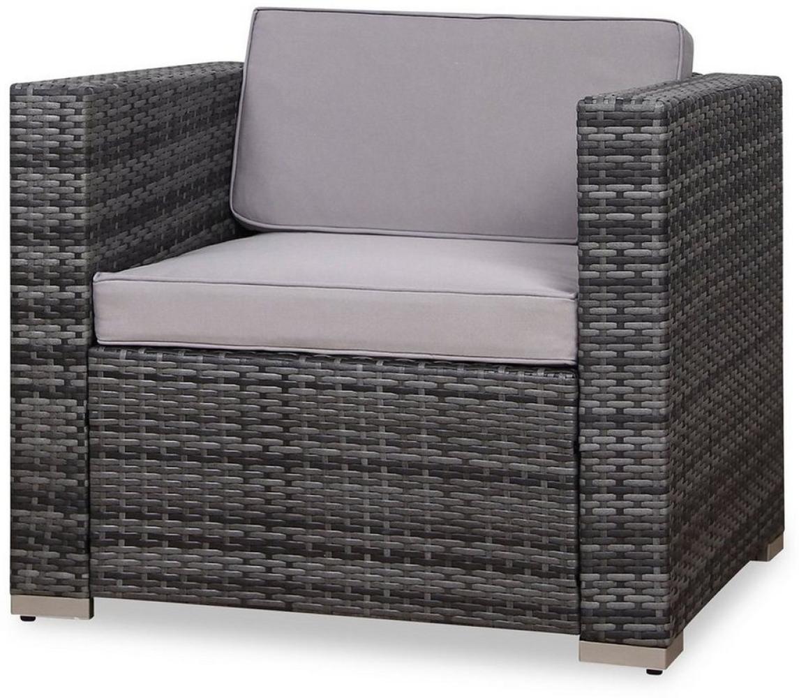 SVITA Rattan Sessel Ergänzung Zubehör Polyrattan Couch California Lugano Grau Bild 1