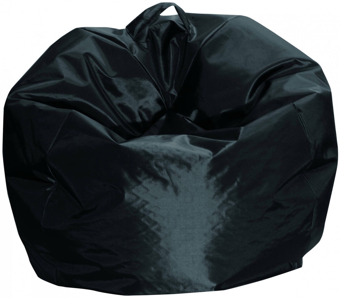 Dmora Pouf Ascia, Mehrzwecksessel, Sitzsack, Hockerhocker, Made in Italy, 65x65 h50 cm, Schwarz Bild 1