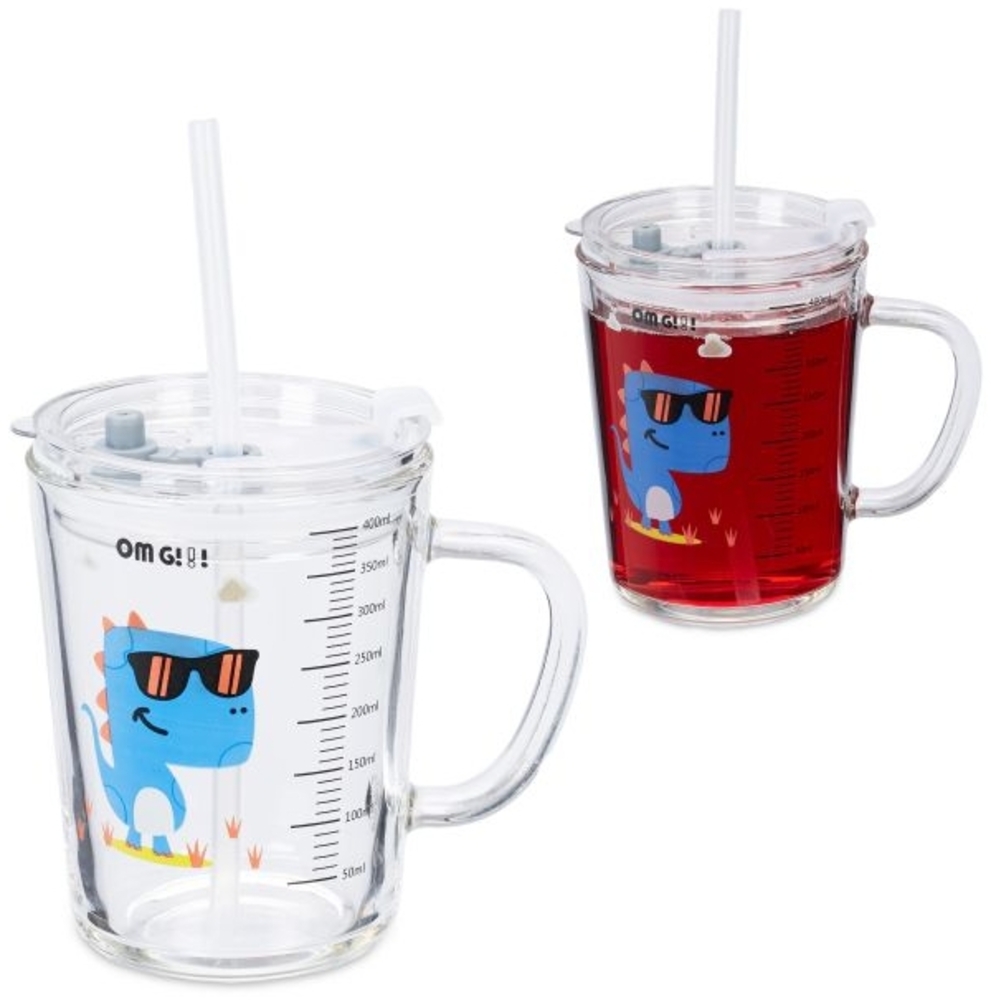 2er Set Kindergläser mit Dinomotiv Bild 1