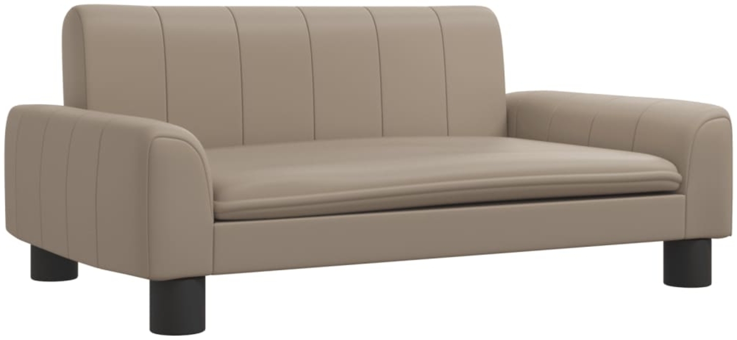 vidaXL Hundebett, Kunstleder, Cappuccino-Braun, 70 x 45 x 30 cm Bild 1